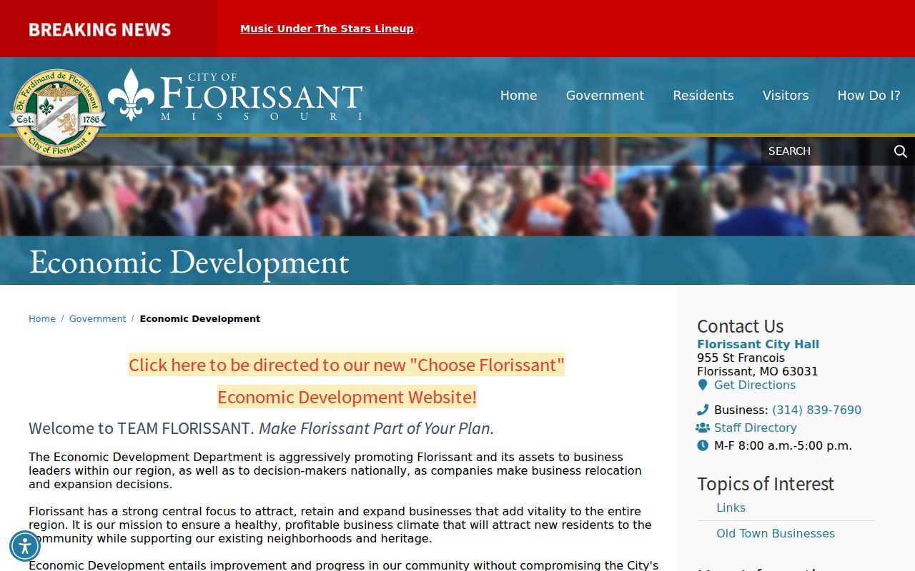 Florissant criminal records municipal court page